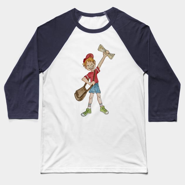News Boy Baseball T-Shirt by BeckyDesigns